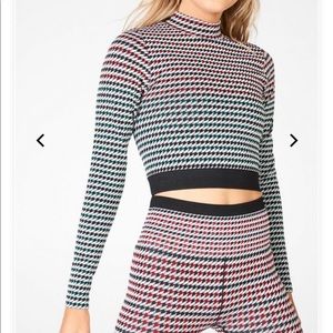 Fabletics- Camryn Houndstooth Seamless Long-Sleeve